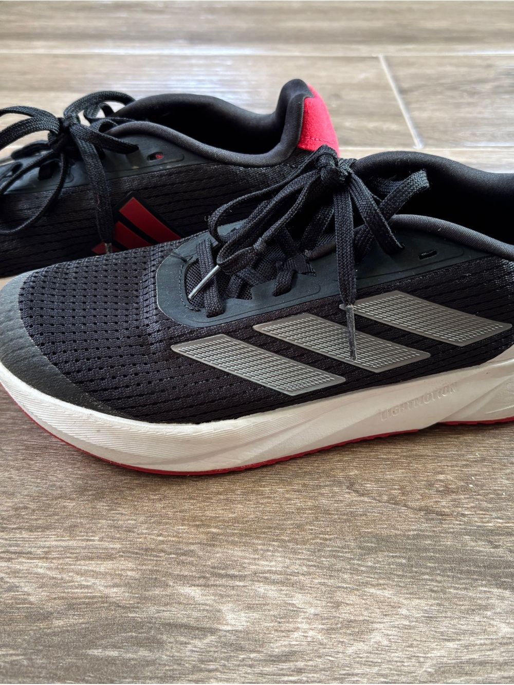 adidas Kids Black and Red Sneakers